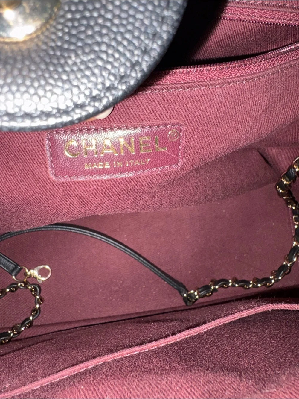 Chanel caviar tote